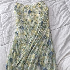 Abercrombie pleated chiffon midi skirt